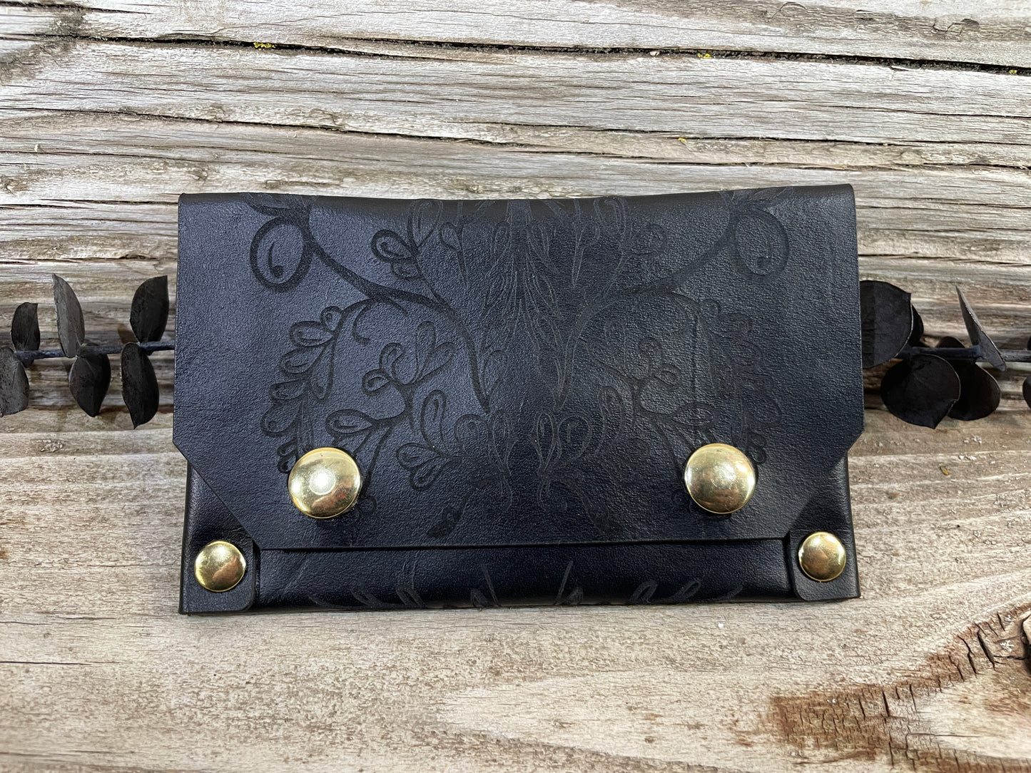 Paisley Motif Slim Card Wallet