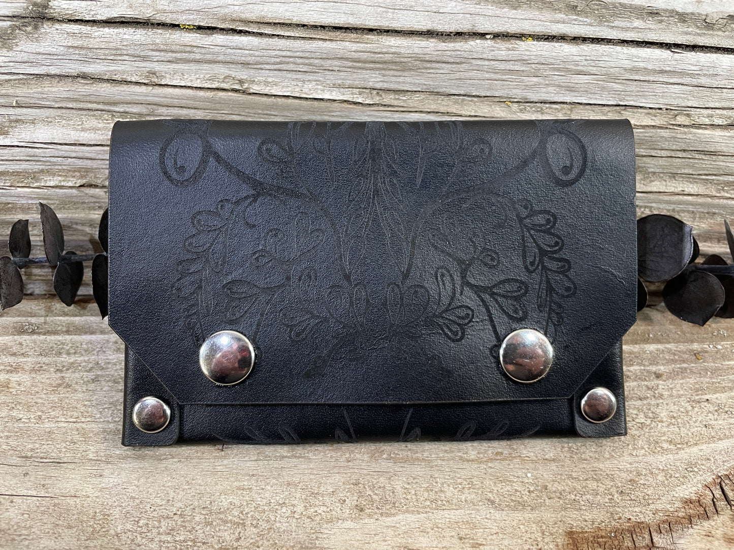 Paisley Motif Slim Card Wallet