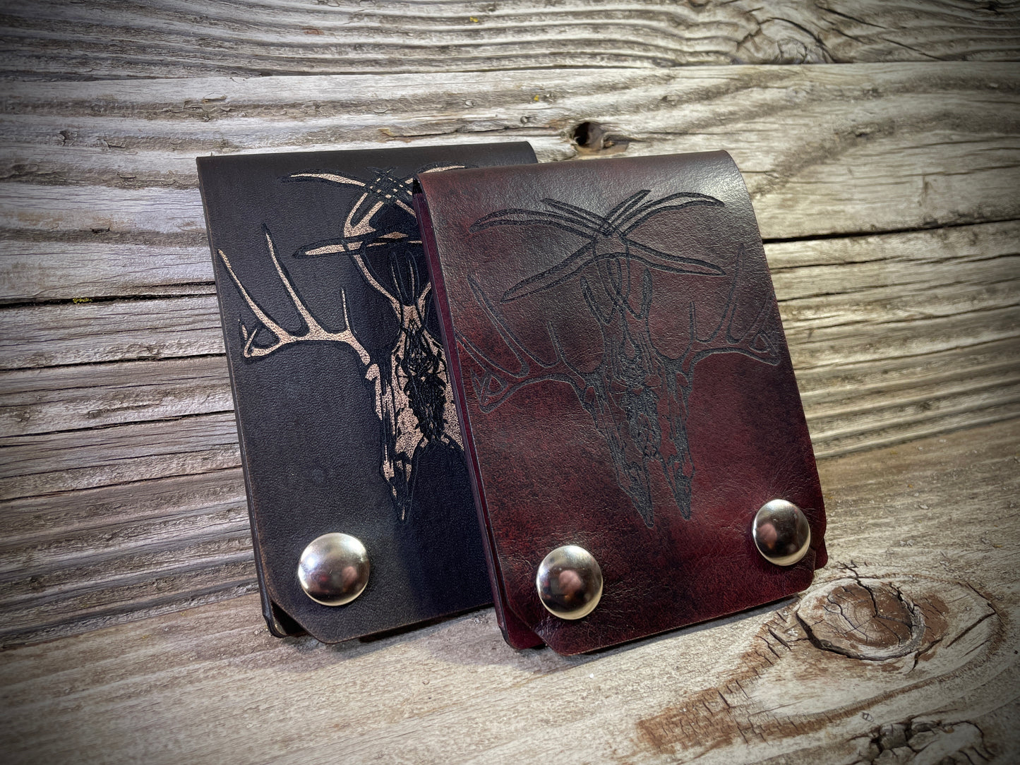 Antler Leather Snap Wallet
