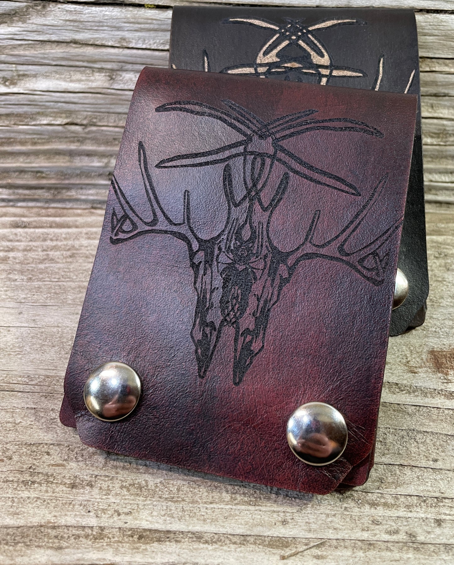 Antler Leather Snap Wallet
