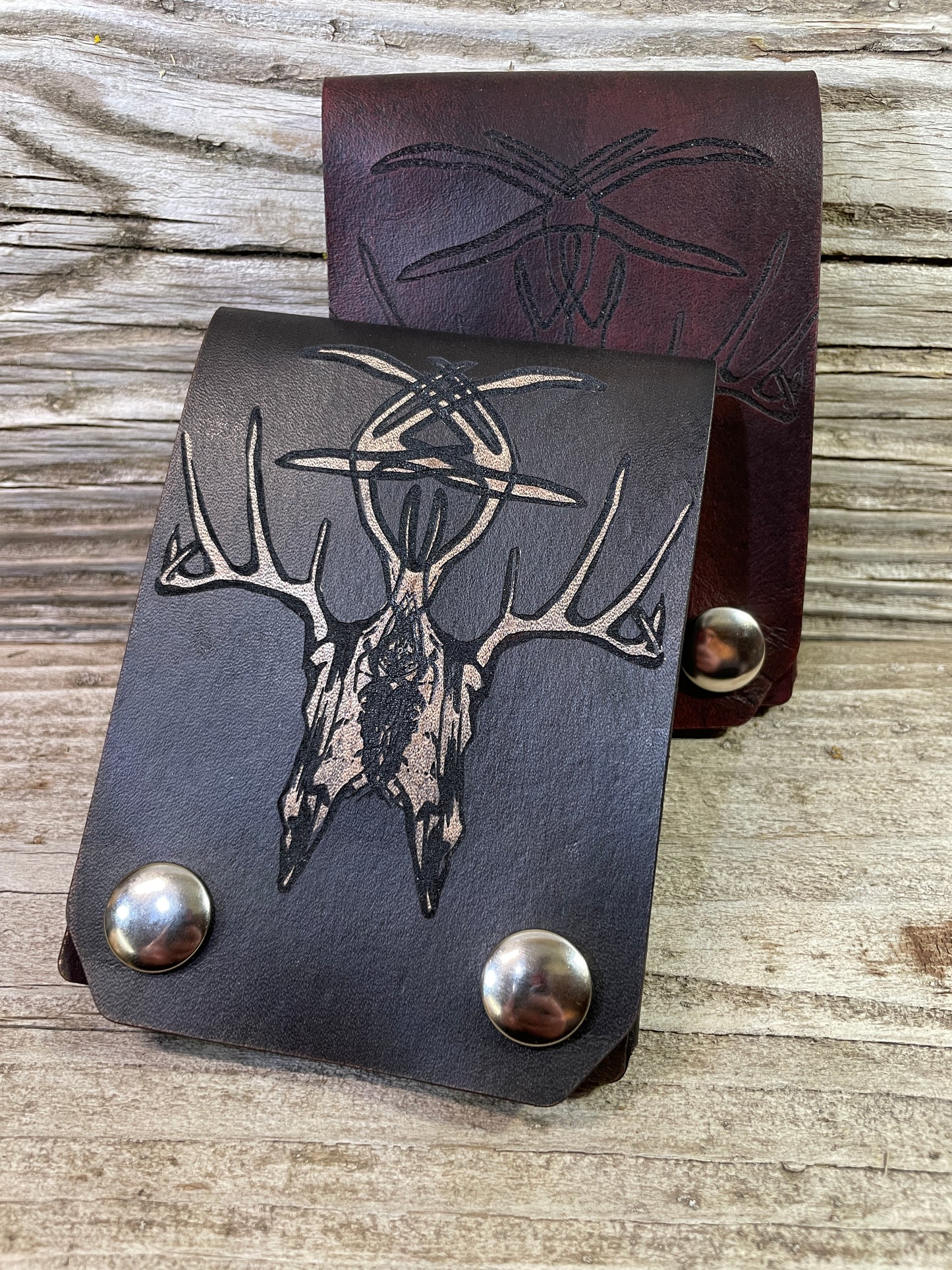 Antler Leather Snap Wallet