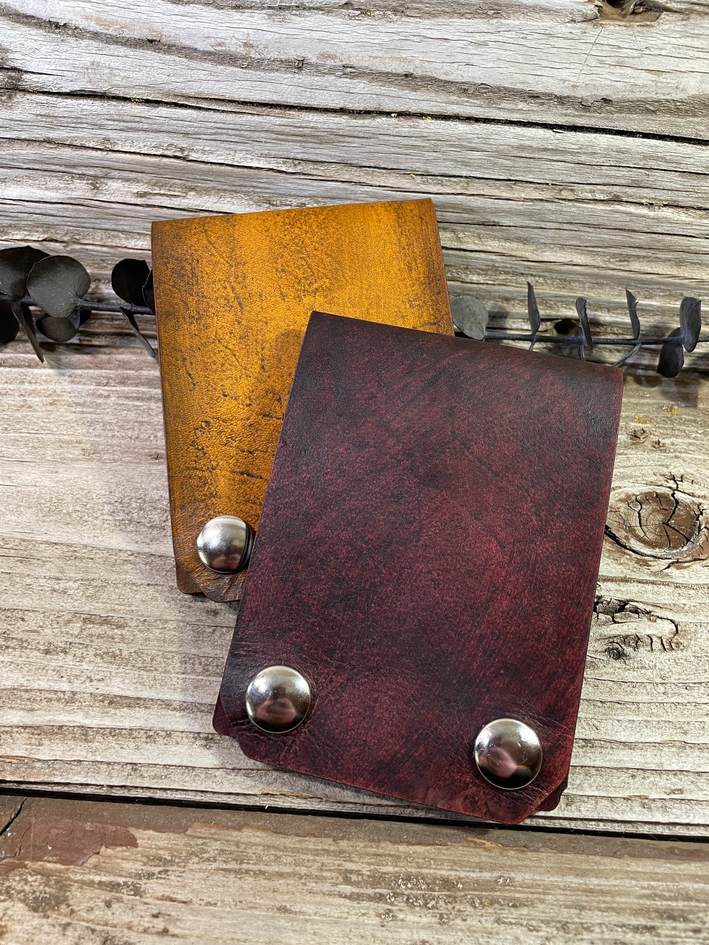 Simple Leather Snap Wallet