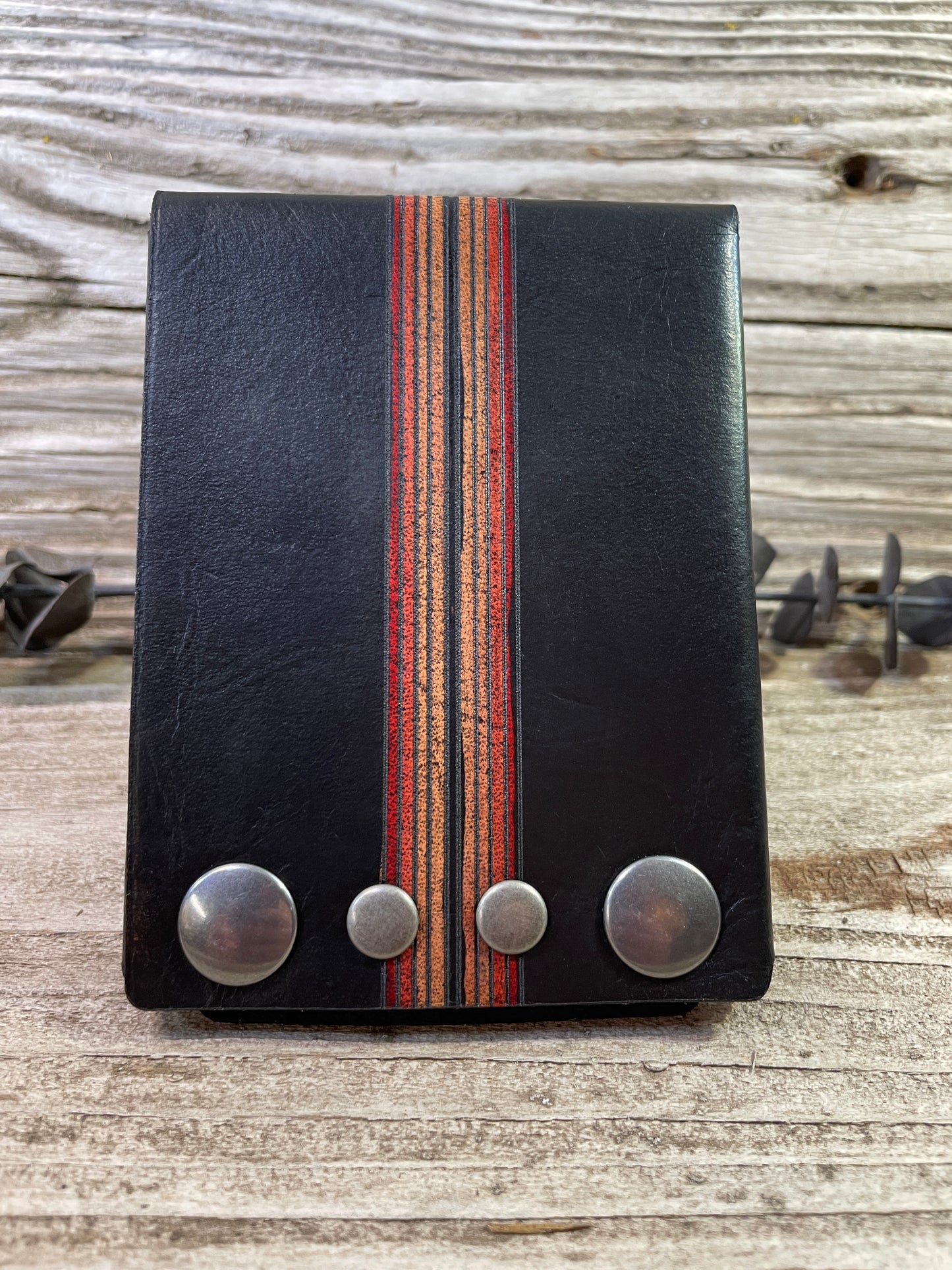 Skull Leather Snap Wallet