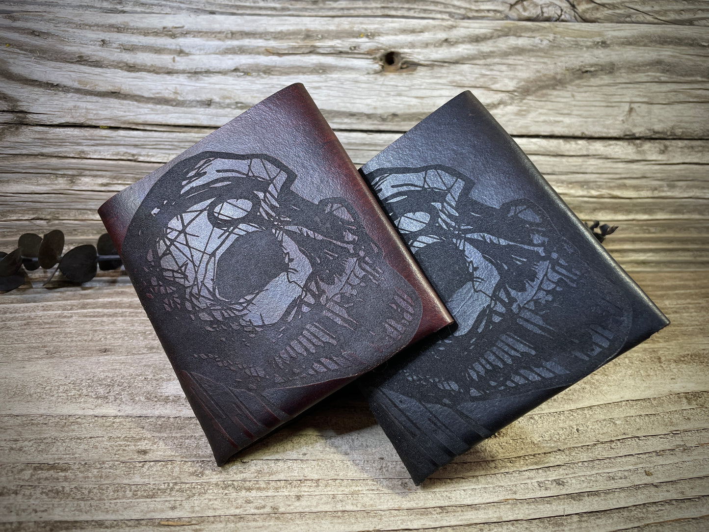 Chaos Skull Leather By-Fold Wallet