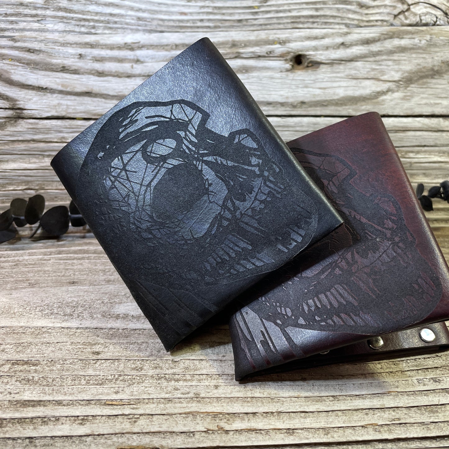 Chaos Skull Leather By-Fold Wallet