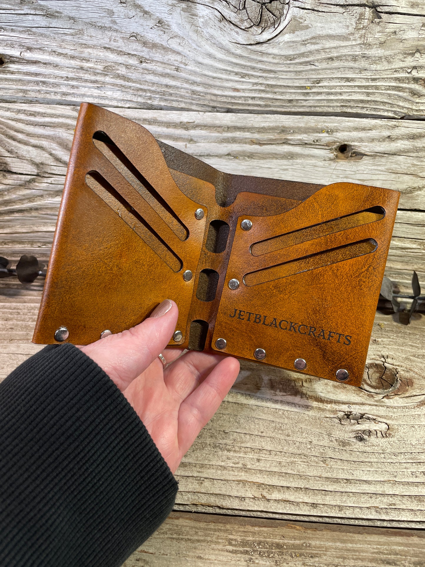 Bunny Bones Leather By-Fold Wallet