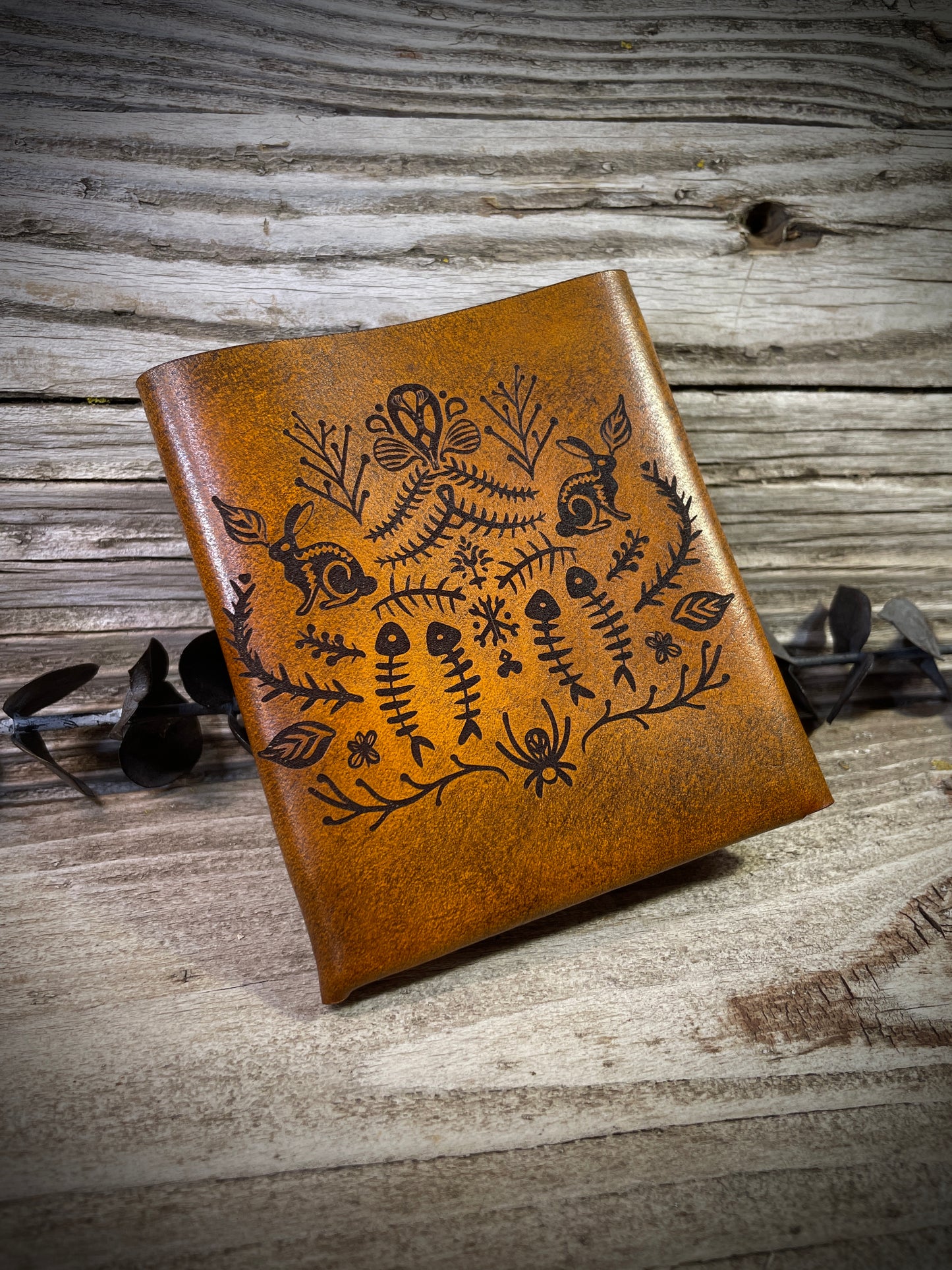 Bunny Bones Leather By-Fold Wallet