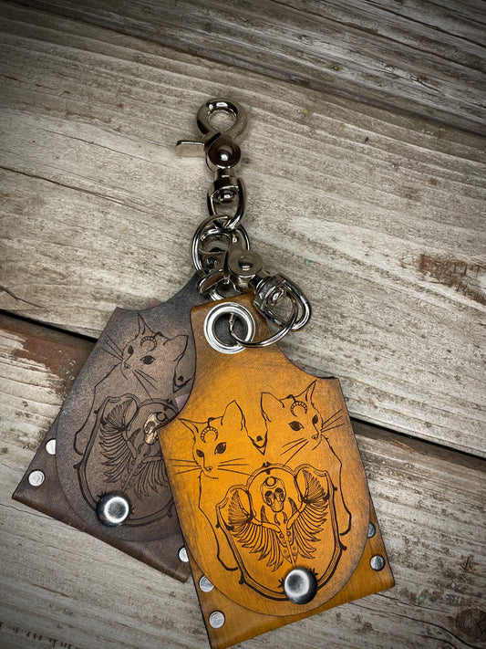 Bringer of Death(cat) Leather KeyChain Card Wallet
