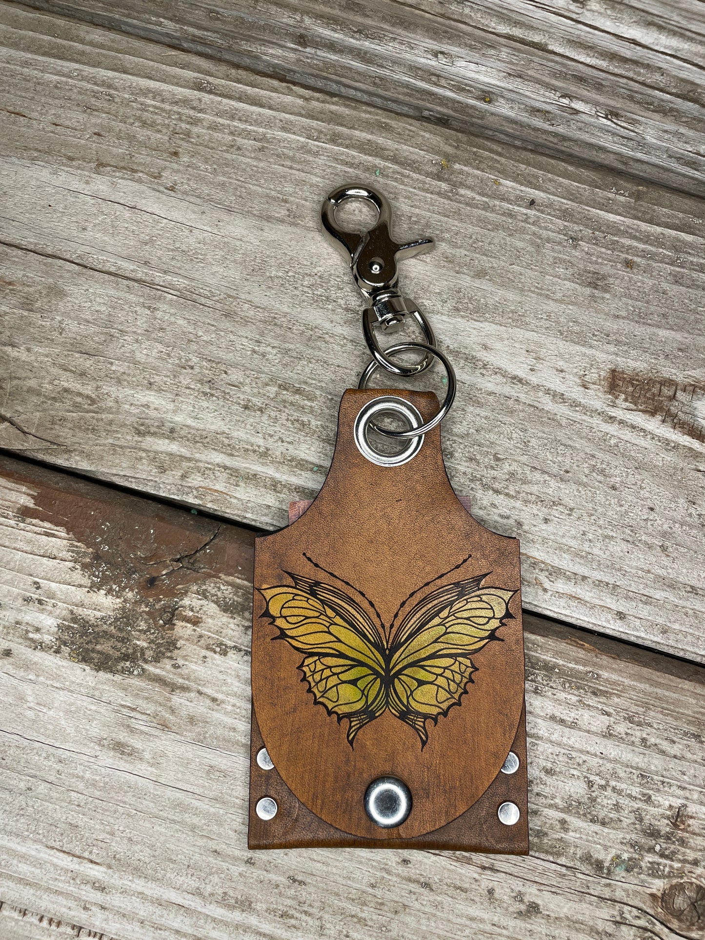 Butterfly Leather KeyChain Card Wallet