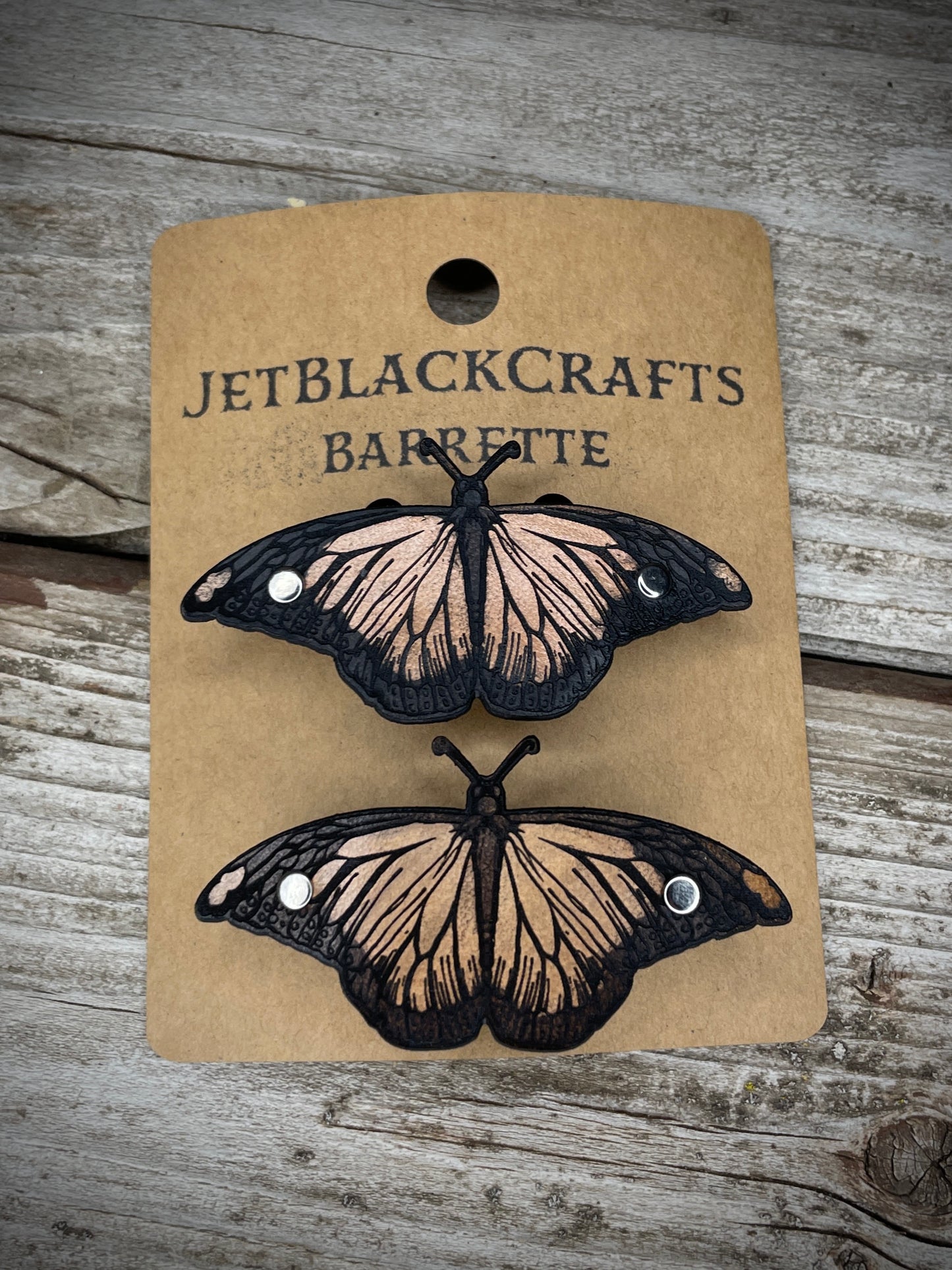 Small Leather Barrettes