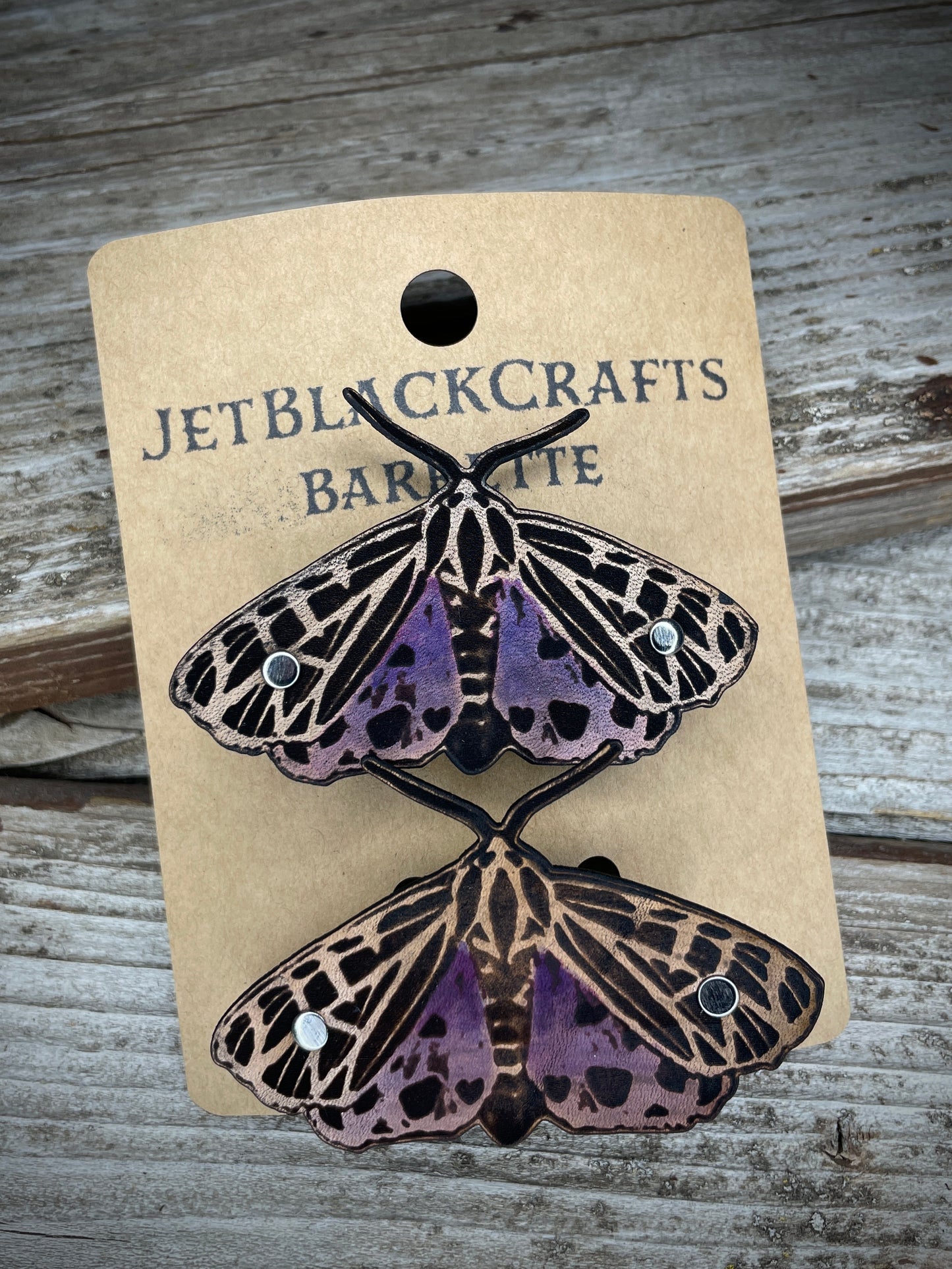Small Leather Barrettes