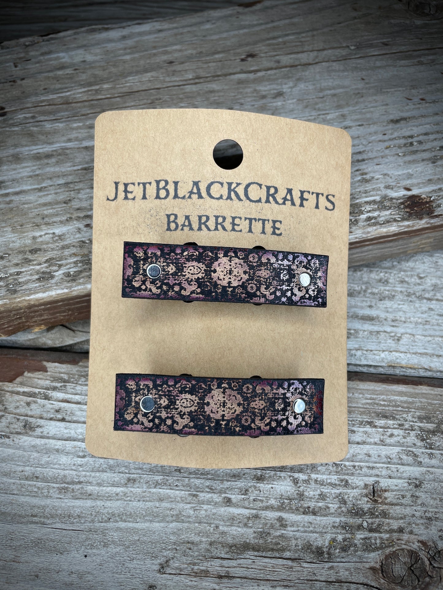 Small Leather Barrettes