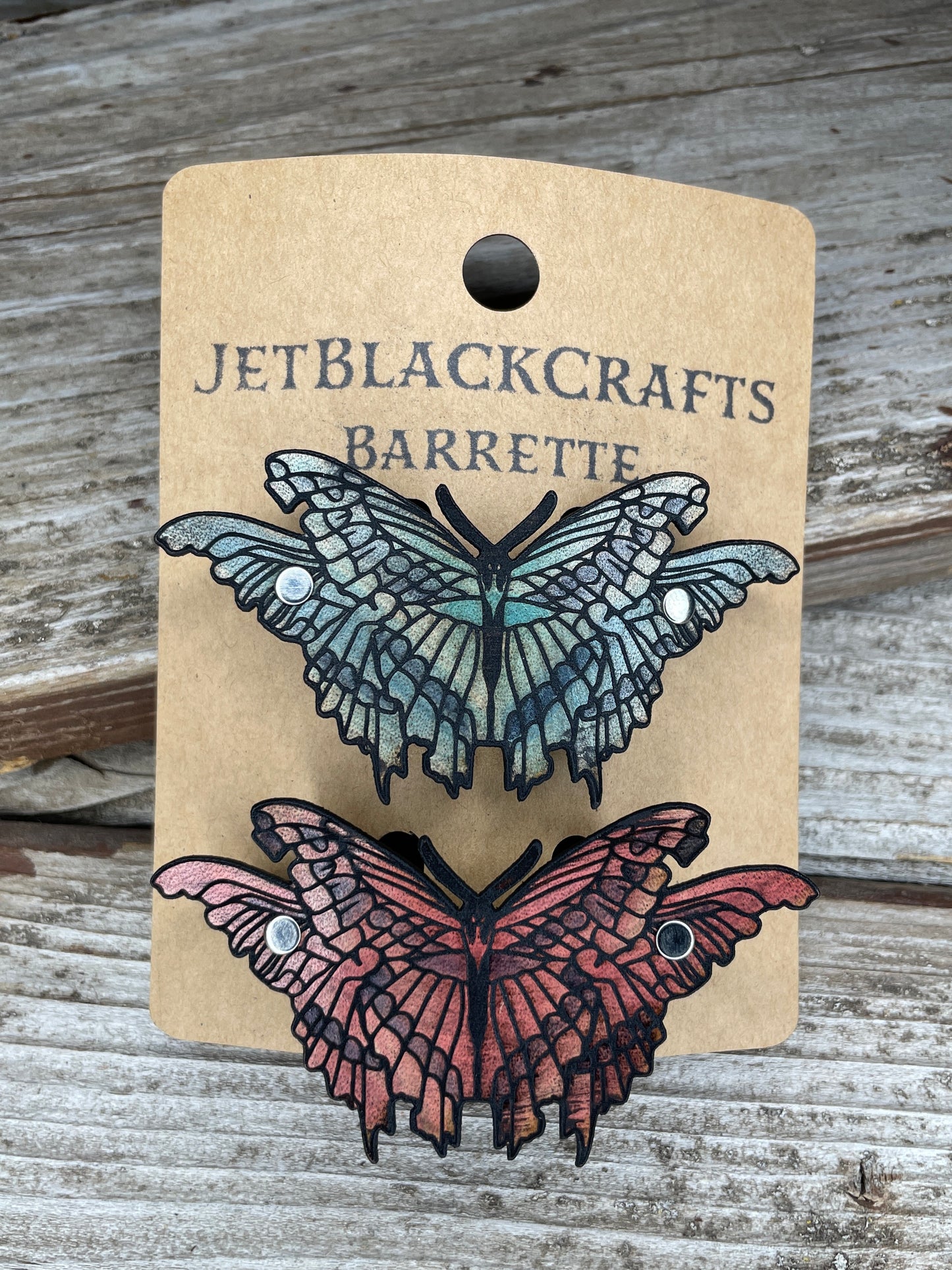 Small Leather Barrettes