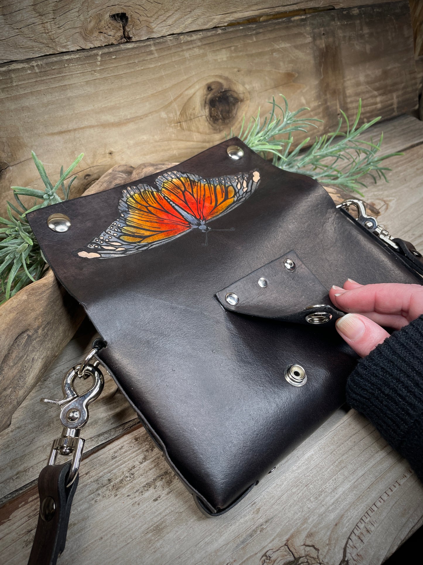 Monarch Leather Crossbody Belt Bag
