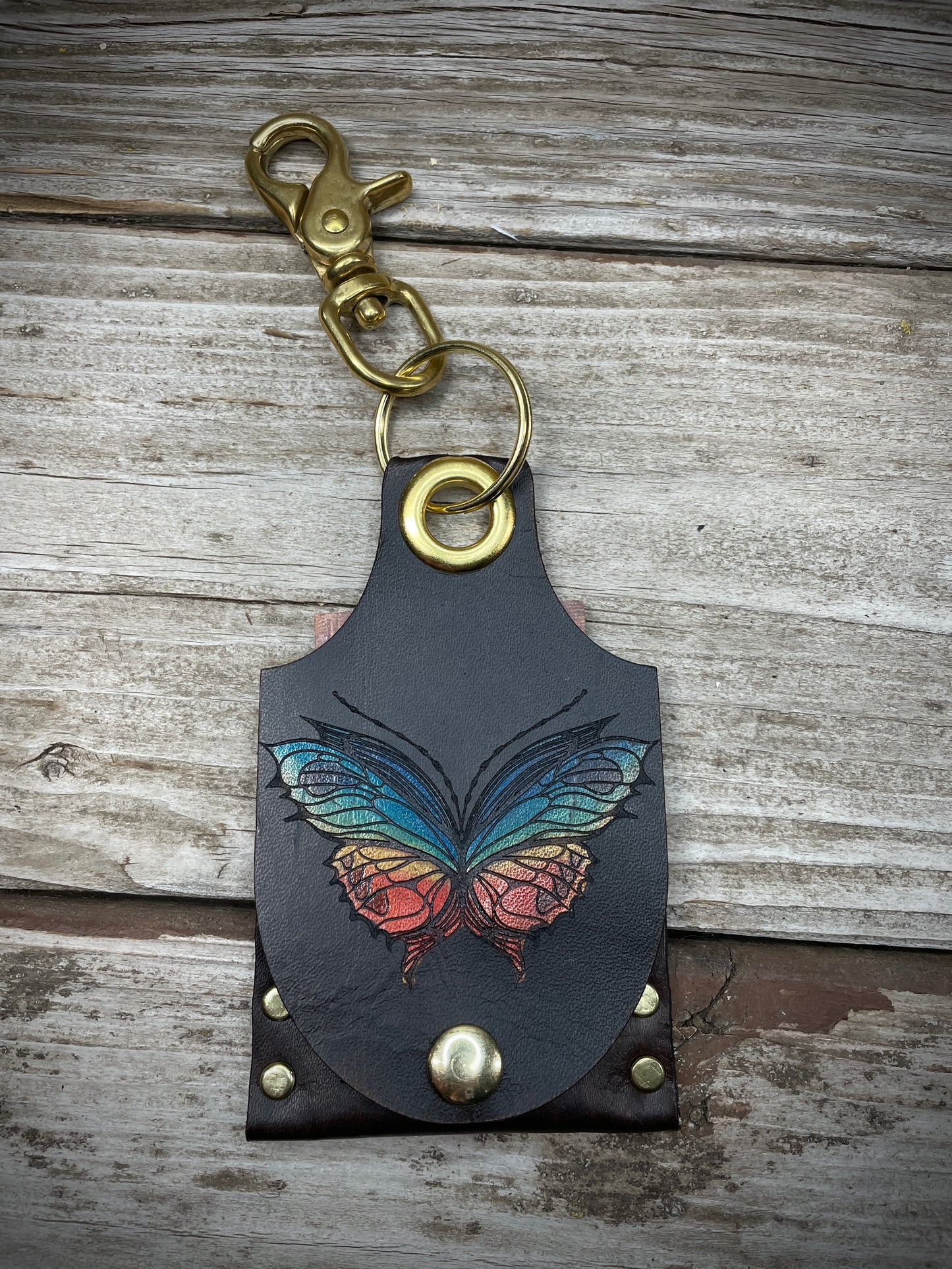 Butterfly Leather KeyChain Card Wallet