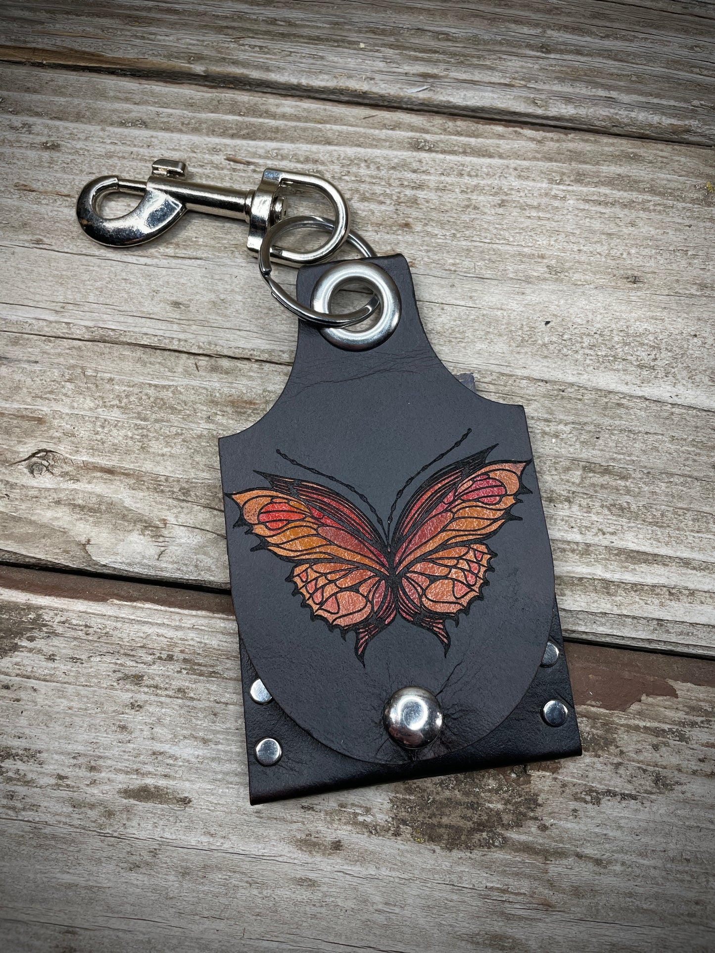 Butterfly Leather KeyChain Card Wallet