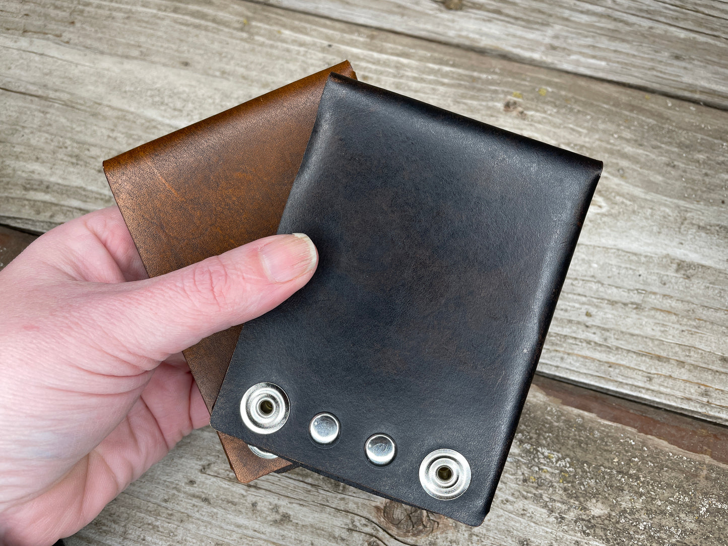 Hellebore Rose Leather Snap Wallet