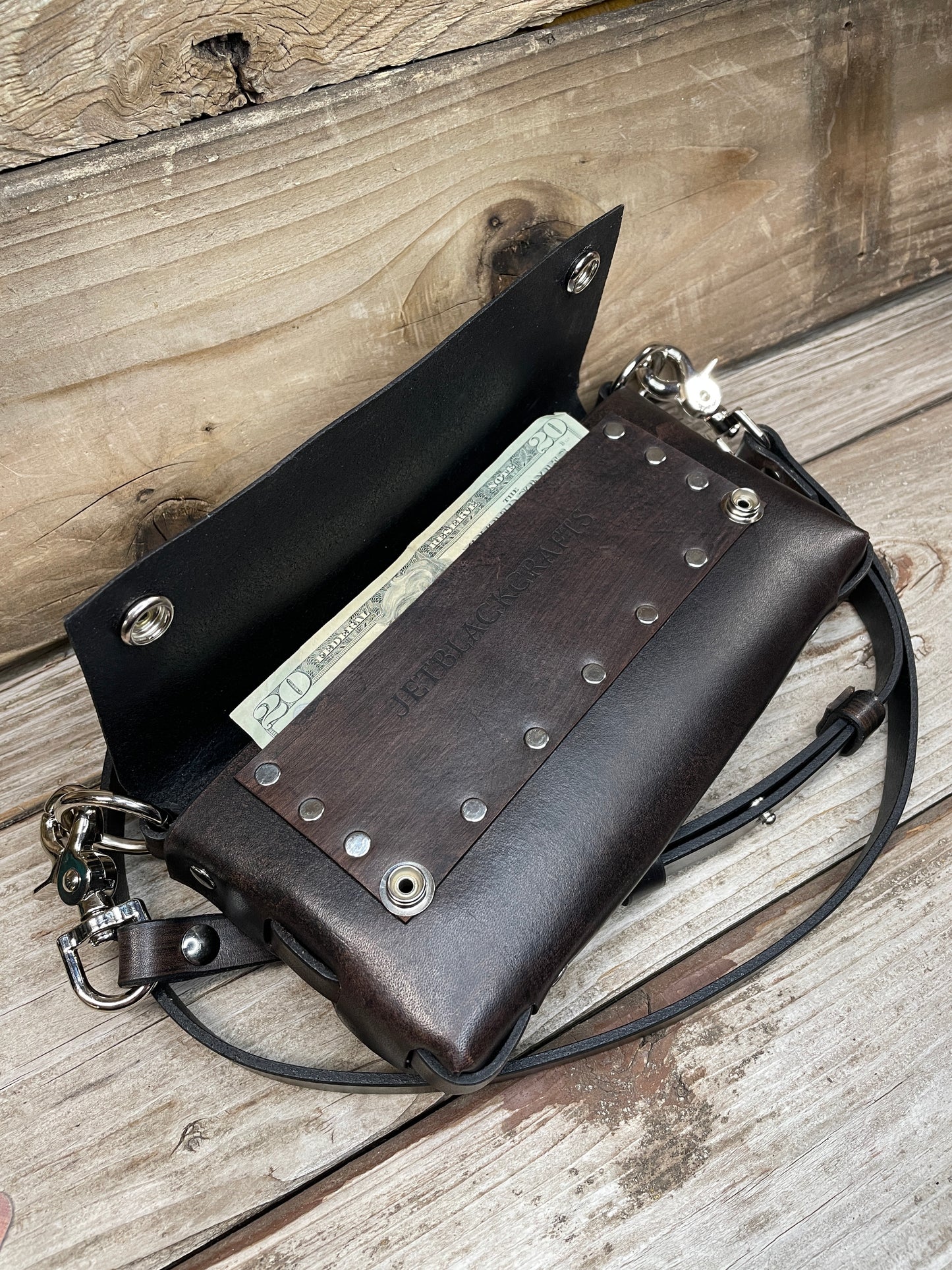 Thorn Rose Leather Crossbody Belt Bag