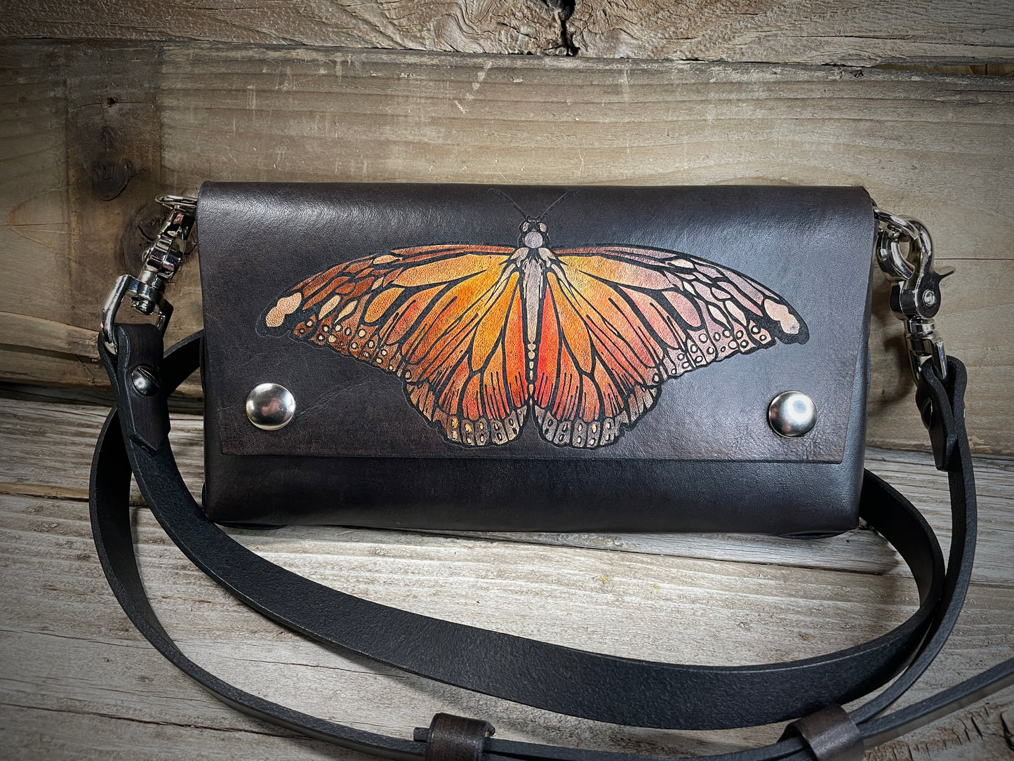 Monarch Leather Crossbody Belt Bag