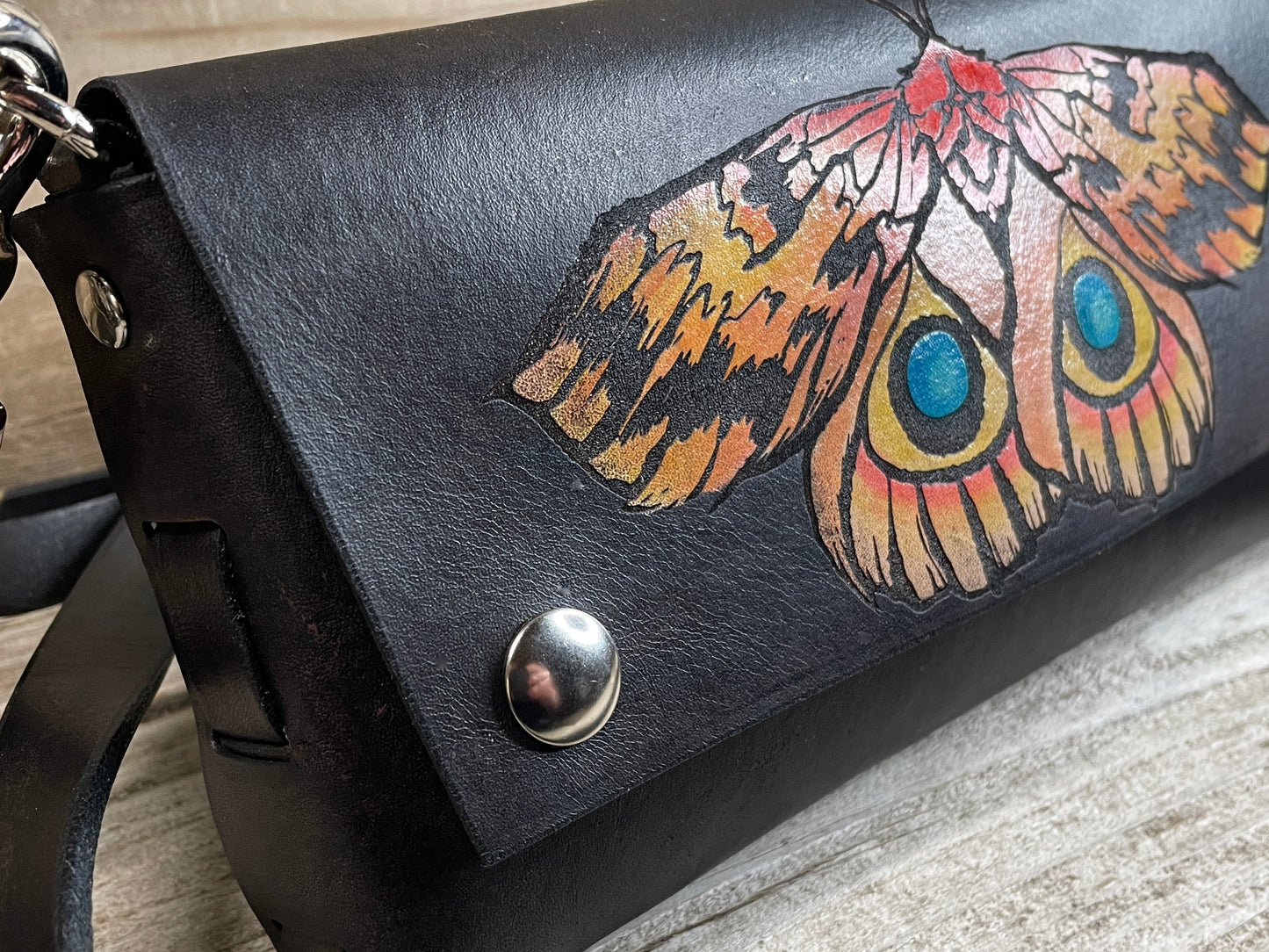 Io Moth Leather Crossbody Belt Bag