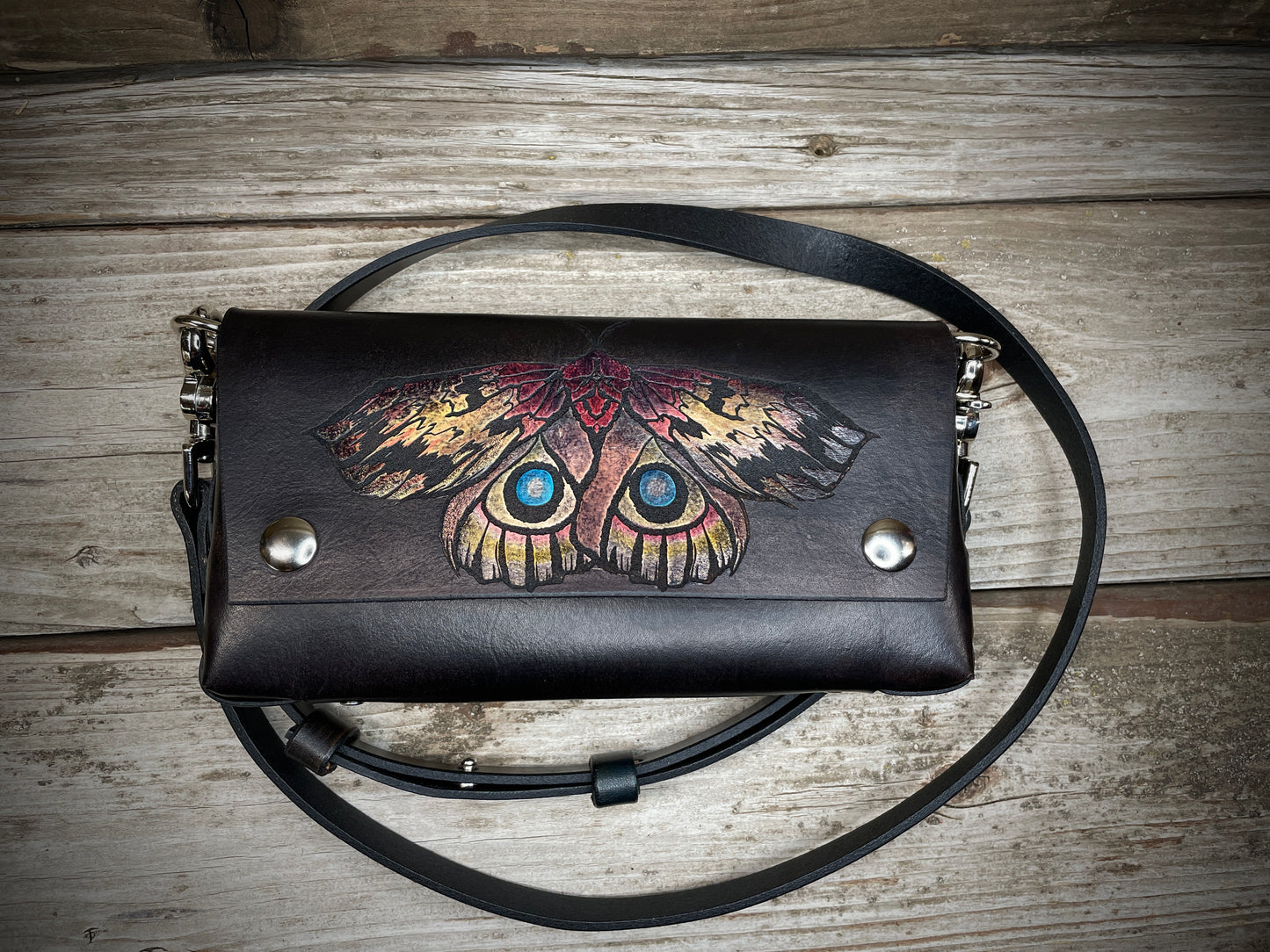 Io Moth Leather Crossbody Belt Bag