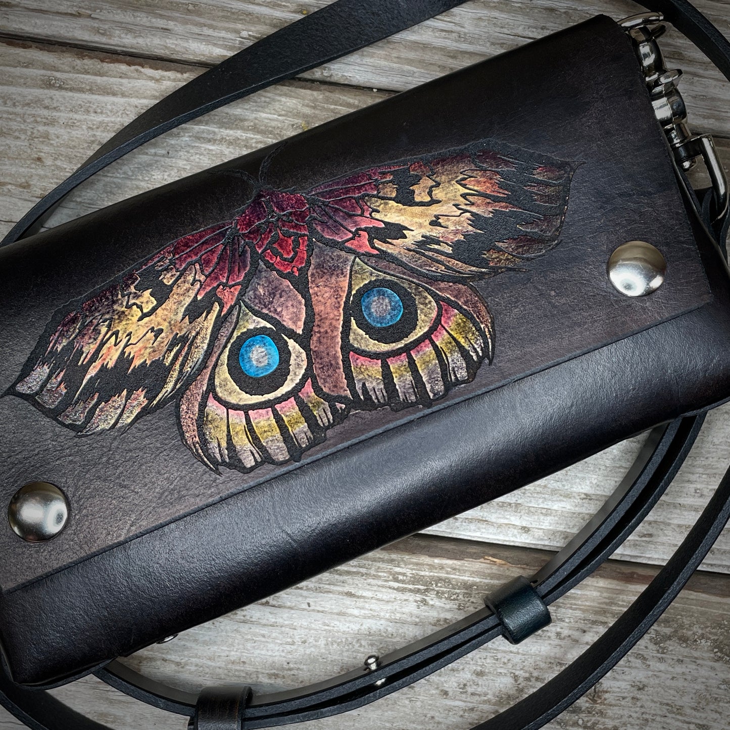 Io Moth Leather Crossbody Belt Bag