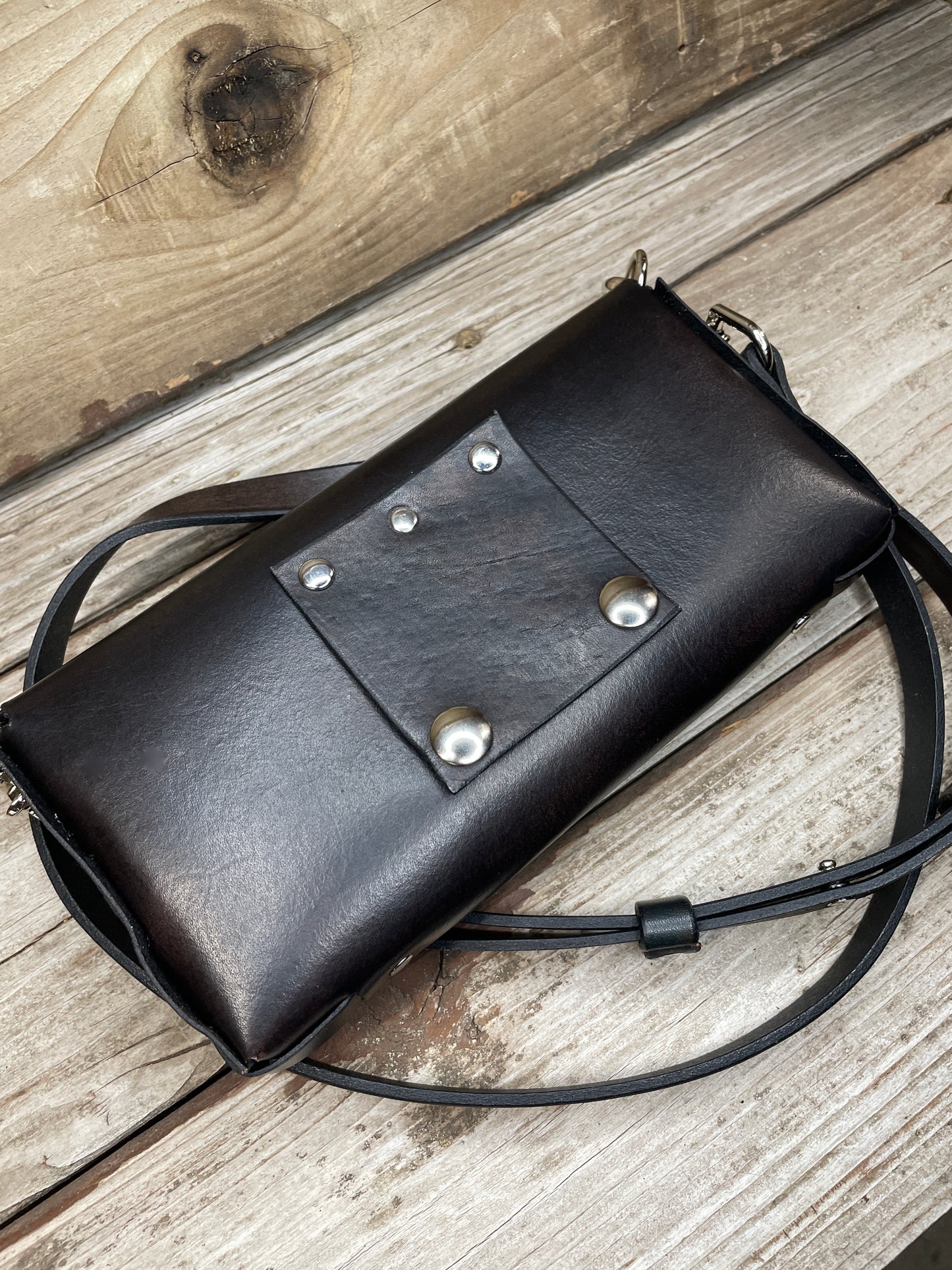 Thorn Rose Leather Crossbody Belt Bag