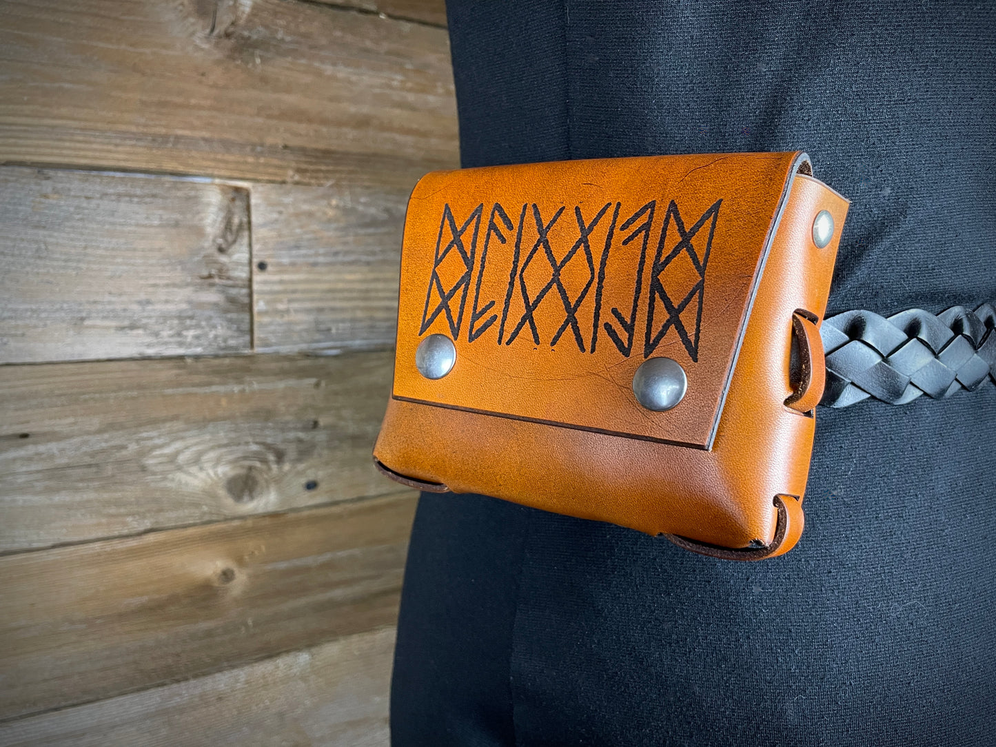 Viking Rune Light Brown Belt Bag