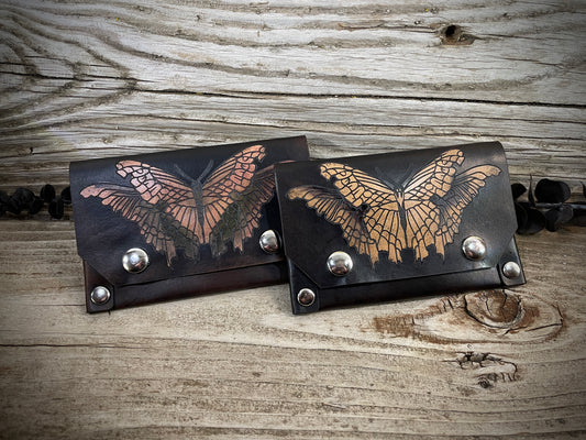 Butterfly Noir Slim Card Wallet