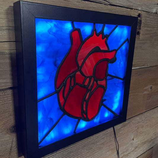 Heart Stained-glass Light Box