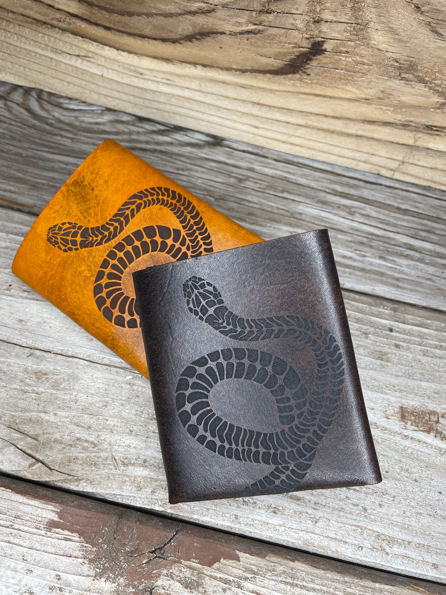 Snake Leather By-Fold Wallet