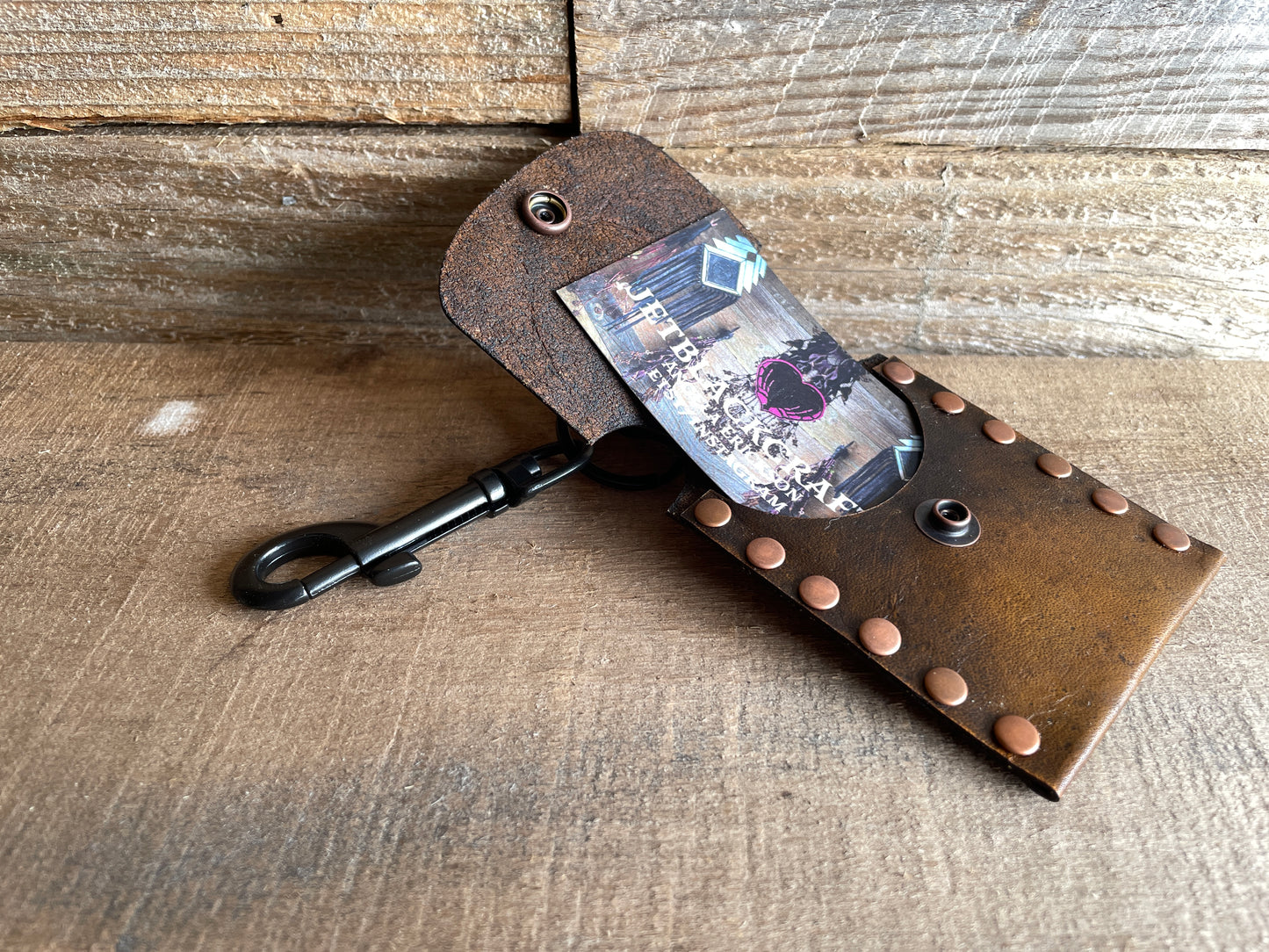 Wings Leather Keychain Card Wallet