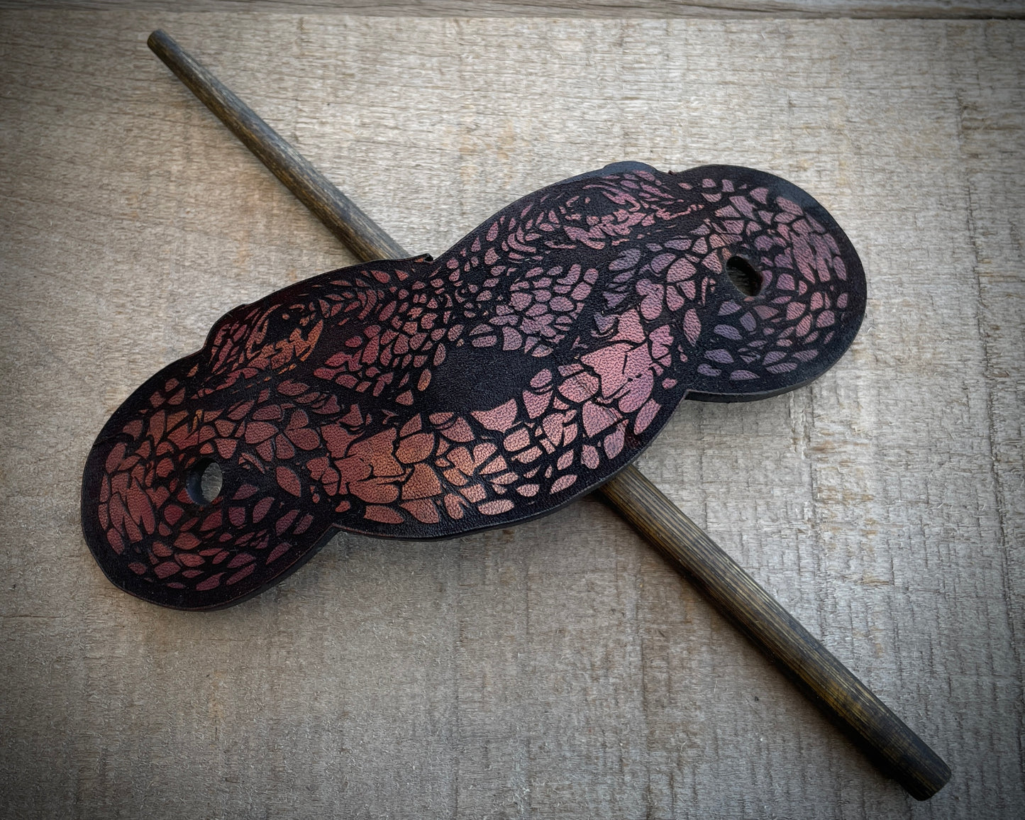 Twisted Serpent Leather Hair Pin