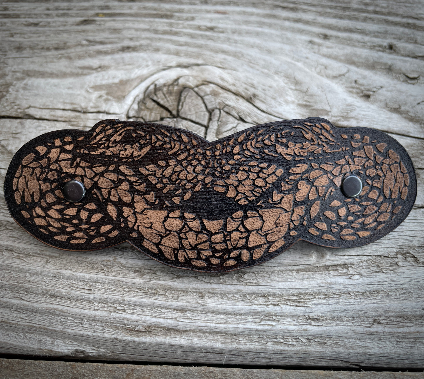 Twisted Serpent Leather Hair Barrette