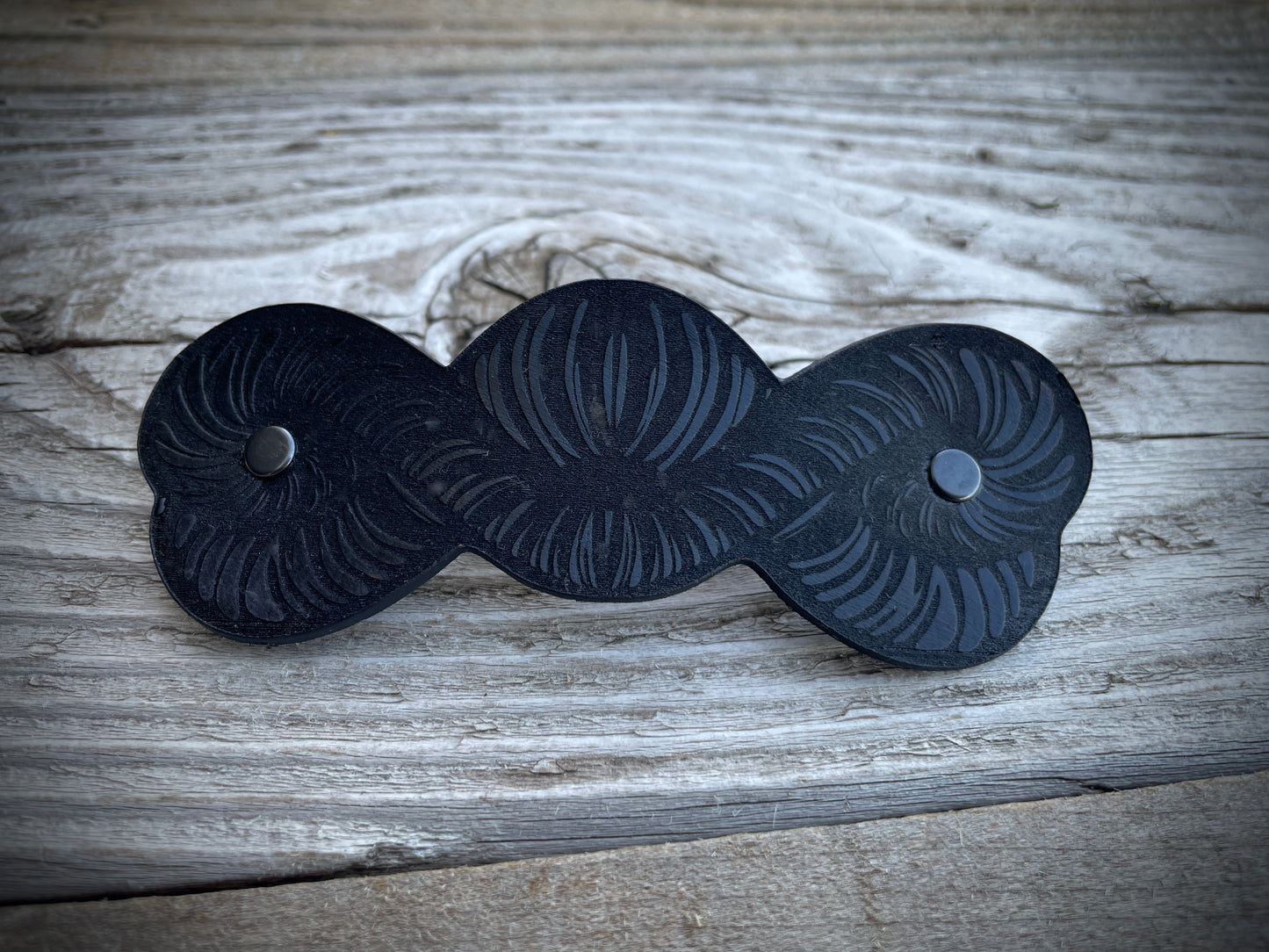 Coiled Leather Hair Barrette